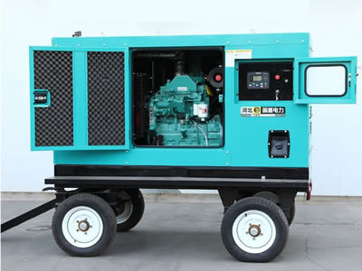 Low Noise Diesel Backup Generator Flexible Move Silent Generator Set