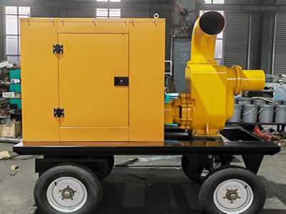 Mobile Type Diesel Water Pump Set CE Diesel Water Pump For Rainfall Season